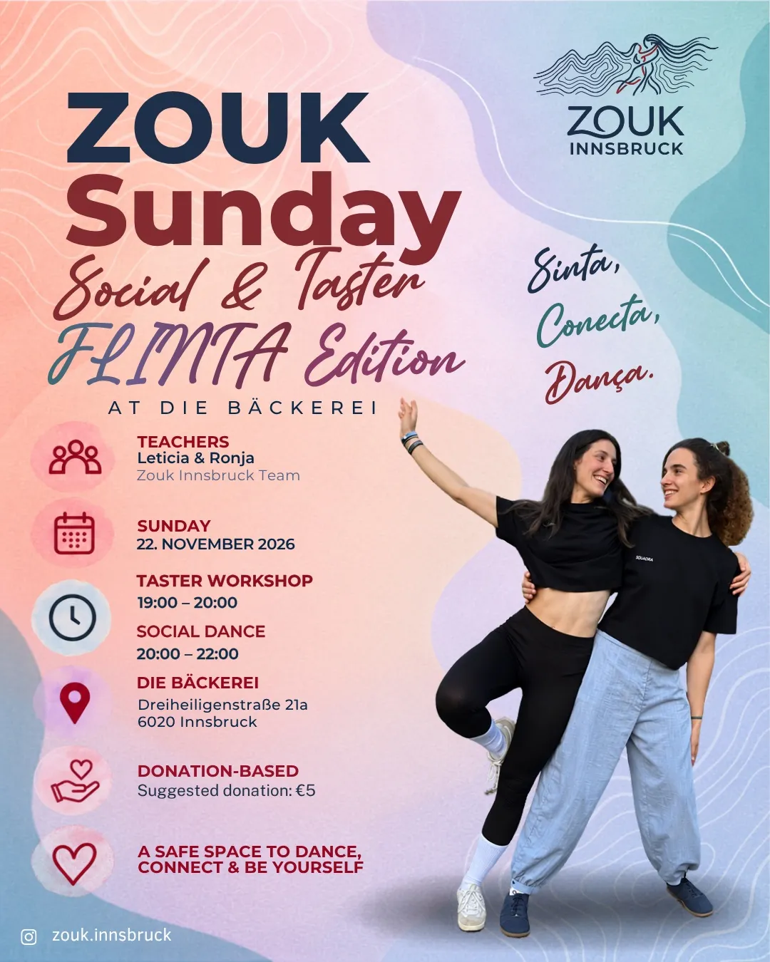 Zouk Sunday – Social & Taster | FLINTA Edition