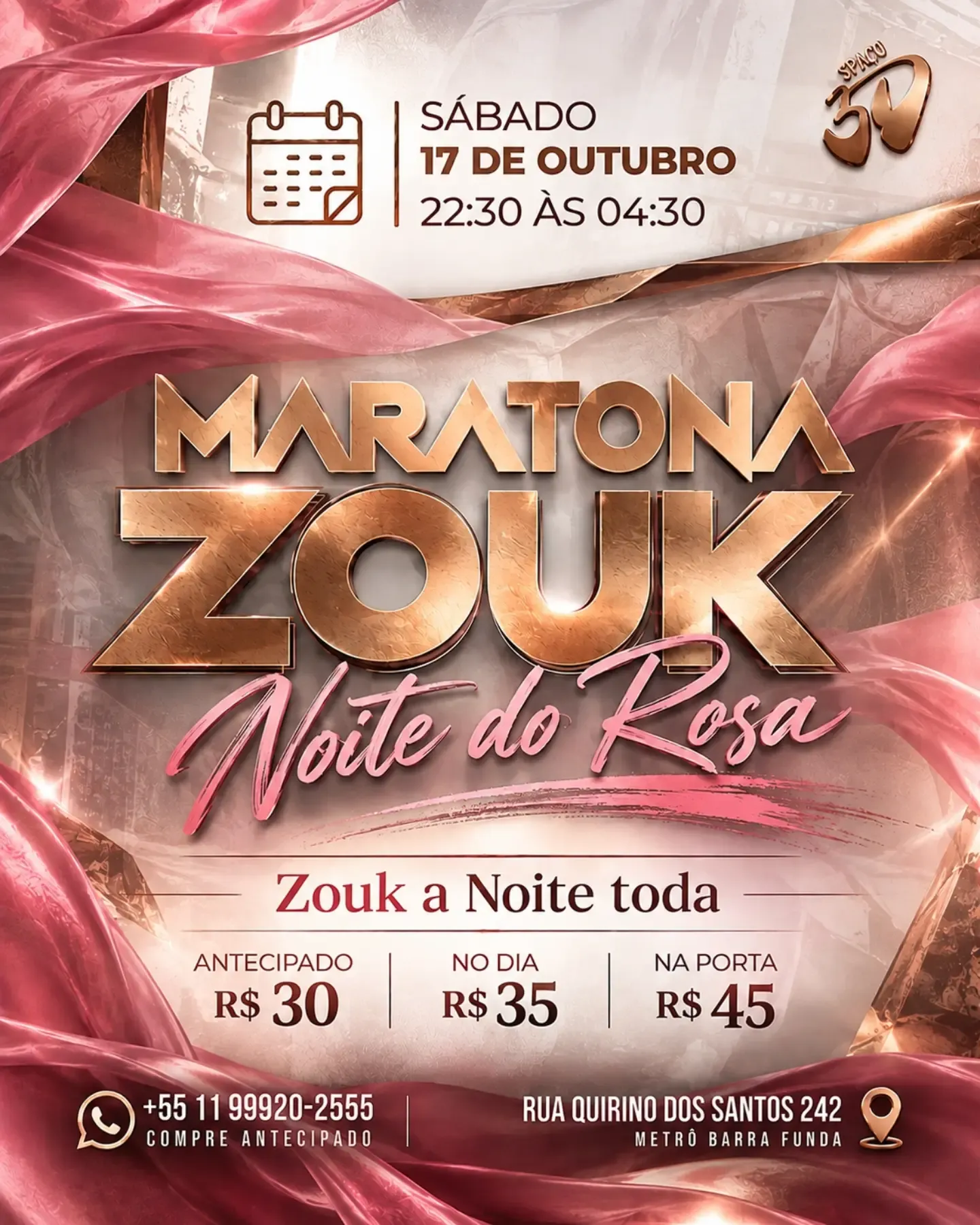 Maratona Zouk – Noite do Rosa